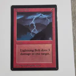 MTG Magic the Gathering Lightning Bolt Beta Edition - Image 3