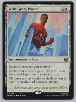 MTG - FOIL With Great Power . . . - Marvel's Spider-Man (SPM) -d864 - Image 1