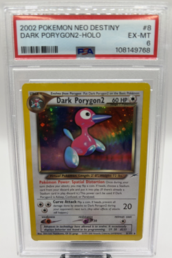 2002 Dark Porygon2 Holo #8 Pokemon Neo Destiny Unlimited PSA EX-MT 6 - Image 1