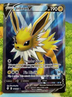 Pokemon Jolteon V Evolving Skies Full Art Ultra Rare 177/203 Near Mint - Image 1