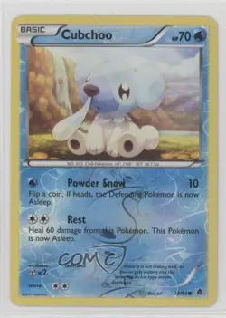 Cubchoo Reverse Foil Pokemon Black & White: Emerging Powers #28 - Image 1