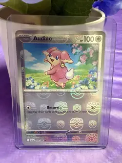 Audino - 074/086 (Master Ball Pattern) 074/086 Holo Common Black Bolt Pokemon NM - Image 1