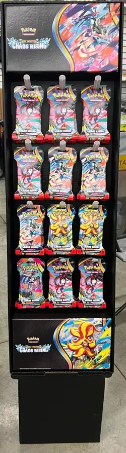 Pokemon Chaos Rising - Floor Display With 96 Sleeved Booster Packs INCLUDED - Image 1