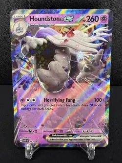 Pokemon TCG - Houndstone Ex SVP 162 Black Star & Greavard 100/197 Promo - NM - Image 1