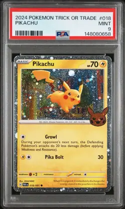 2024 Pokemon Trick or Trade PSA Lot 1 PSA 10 Pikachu 12 PSA 9 Pikachu 10 Gengars - Image 2
