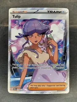 Pokemon TCG Tulip Paradox Rift 244/182 Holo Ultra Rare Full Art Trainer - Image 1