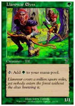 Llanowar Elves - Medium Play MTG 7th Edition - Image 1