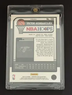 2023-24 Panini Nba Hoops Premium Stock - Victor Wembanyama #108 Ice Prizm (RC) - Image 2