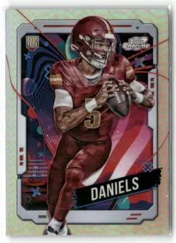 Topps 2024 Cosmic Chrome Rookies Refractor Jayden Daniels RC #196 Commanders - Image 1