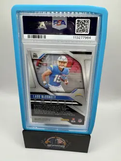 Ladd McConkey 2024 Panini Prizm #365 RC PSA 10 Los Angeles Chargers - Image 3