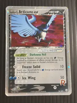 Rocket's Articuno ex 96/109 EX Team Rocket Returns 2004 Holo Pokemon Card TCG - Image 1