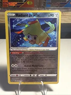 Pokemon TCG Radiant Jirachi Card 120/195 Silver Tempest NM - Image 1