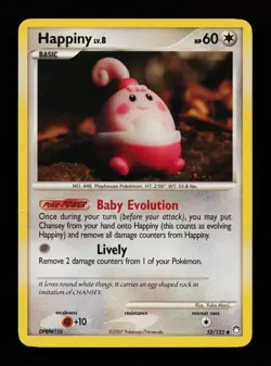Happiny 52/123 Yuka Morii Uncommon Mysterious Treasures Pokemon Cards - Image 1