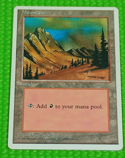 MTG Mountain 4th Edition 182 Regular Land - B-M002 - Image 1