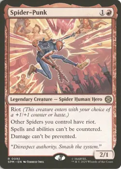 MTG Spider-Punk (0092) *Non-Foil* Base Rare Spider-Man SPM NM/MT Combined Ship - Image 1