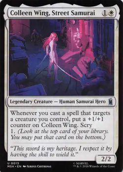 Colleen Wing, Street Samurai 13 UC Marvel Super Heroes MTG NM/M - Image 1