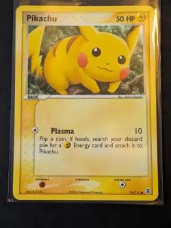 Pikachu 74/112 Pokemon TCG EX FireRed & LeafGreen Card NM/LP - Image 1