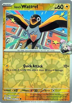 Iono's Wattrel 054/159 REVERSE HOLO Journey Together NM - Image 1