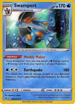 Swampert 064/264 HOLO Fusion Strike NM - Image 1