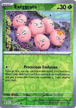 Exeggcute 001/191 REVERSE HOLO Surging Sparks NM - Image 1
