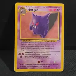 Wizards of the Coast Pokemon TCG Gengar 20/62 Fossil Rare Unlimited EN 1999 - Image 1