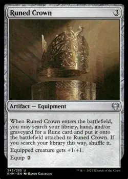 Runed Crown 245/285 Kaldheim MTG Magic the Gathering card - Image 1