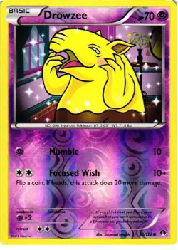 Drowzee 50/122 Common BREAKpoint Pokemon Reverse Holo Near Mint - Image 1