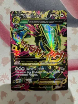 M Rayquaza EX 105/108 Full Art Holo Roaring Skies UR HP 220 2015 (LP) - Image 1