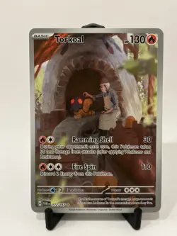 Pokemon TCG Torkoal 172/167 Sv06 Twilight Masquerade IR Holo Full Art Eng 2024 - Image 2