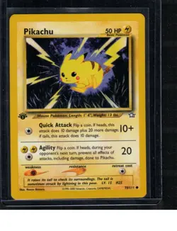Pikachu 70/111 Common Neo Genesis Pokemon 1st Edition Lightly Played - Image 1