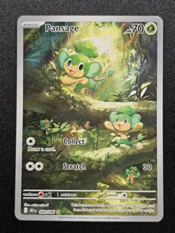 Pansage 089/086 Pokemon Black Bolt Illustration Rare Near Mint - Image 1