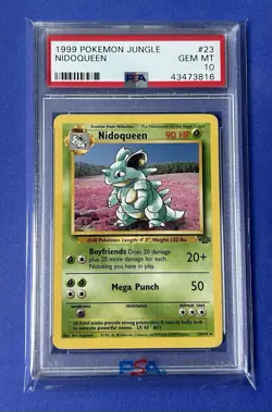 1999 Pokemon Jungle Nidoqueen #23 PSA 10 GEM MT - Image 1