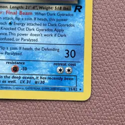 Pokemon TCG Dark Gyarados 25/82 Team Rocket 2000 Non Holo Rare - LP/MP - Image 3