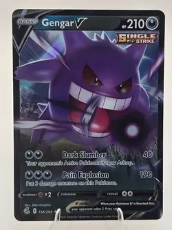Pokemon Gengar V 156/264 Swsh08: Fusion Strike Holo - Image 1