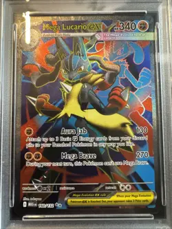2025 POKEMON MEG EN-MEGA EVOLUTION ULTRA RARE #160 MEGA LUCARIO EX PSA 10 - Image 3