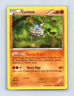 Carbink 49/124 Rare Fates Collide Pokemon Lightly Played - Image 1