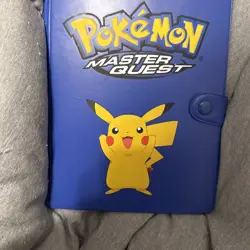 1999 Pokemon Pikachu blue Collector's Album Pocket Binder Official master quest - Image 1