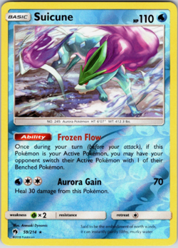Suicune - 59/214 - Lost Thunder - Reverse Holo Rare - NM/M - Image 1