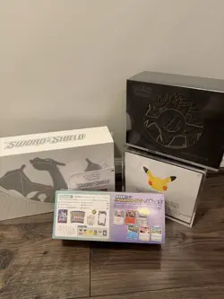 4 Pokemon Boxes Charizard UPC Zacian Premium Celebrations ETB JP Pokemon GO Set - Image 3