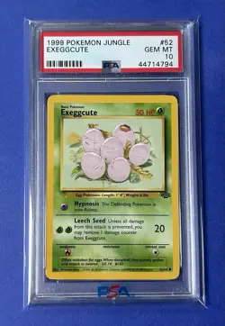 1999 Pokemon Jungle Exeggcute #52 PSA 10 GEM MT - Image 1