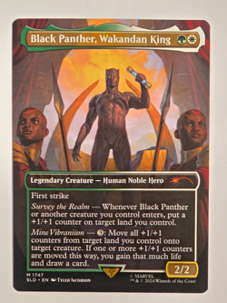 Black Panther, Wakandan King M1747 Regular Secret Lair Drop MTG NM - Image 1