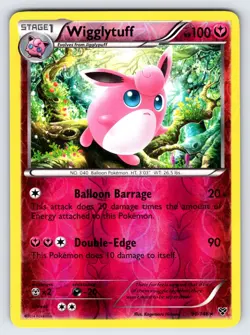 Wigglytuff 90/146 2014 XY Base Set Pokemon Card Nintendo Reverse Holo Rare - VLP - Image 1