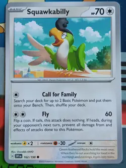 Pokemon - Squawkabilly 162/198 Scarlet & Violet Common Regular 2023 NM - Image 1