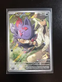N’s Zorua 189 [Pokemon Center Stamp] Journey Together ETB Promo Pokemon TCG NM - Image 3
