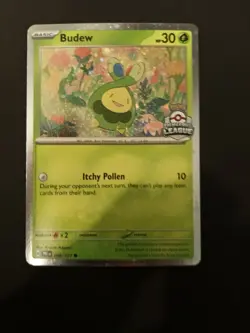 Pokemon TCG Budew Premier Ball League Exclusive PRE 004/131 Holo English - Image 1