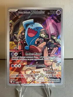 Pokemon Center Stamped Promo Destined Rivals Team Rocket’s Wobbuffet SVP 203 - Image 1