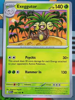Pokemon - Exeggutor 103/165 Scarlet & Violet Uncommon Regular 2023 NM - Image 1