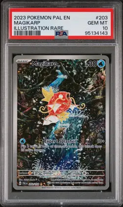 2023 POKEMON PAL EN-PALDEA EVOLVED ILLUSTRATION RARE #203 MAGIKARP PSA 10 - Image 1