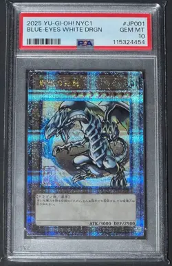 PSA 10 Blue-Eyes White Dragon Ukiyoe Edition 25th Anniversary Yugioh Card Japan - Image 1