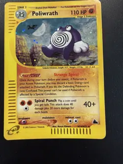 Pokemon TCG Skyridge Poliwrath Holo Rare H24/H32 - Image 1